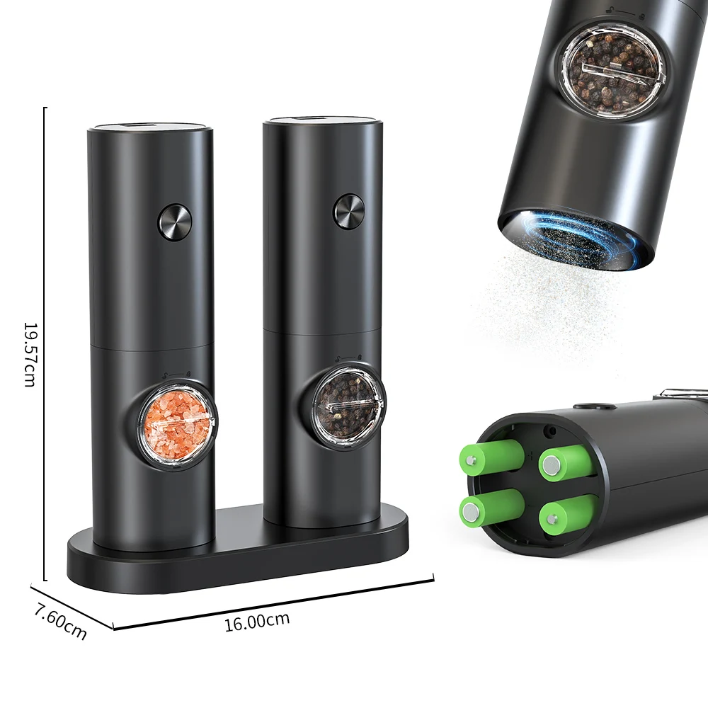 Electric Automatic Mill Pepper And Salt Grinder With LED Light Adjustable Coarseness Partner Manufacturers 3