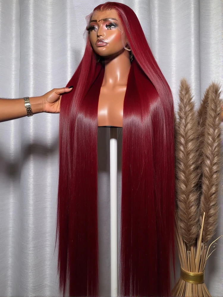 Burgundy Lace Front Wig - 30 36 Inches