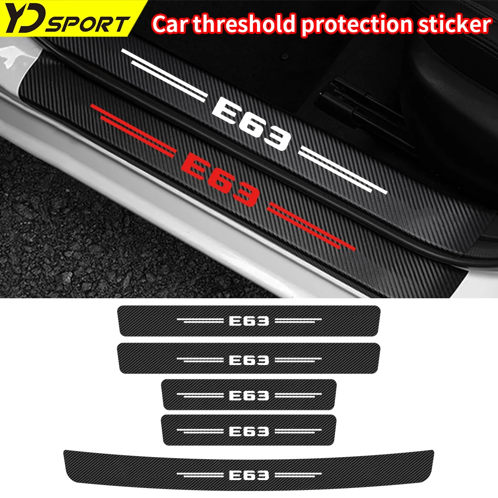 

Car Door Sill Carbon Fiber Sticker Trunk Threshold Side Anti Scratch Tape Decal Sticker For Mercedes Benz E63 Auto Accessories