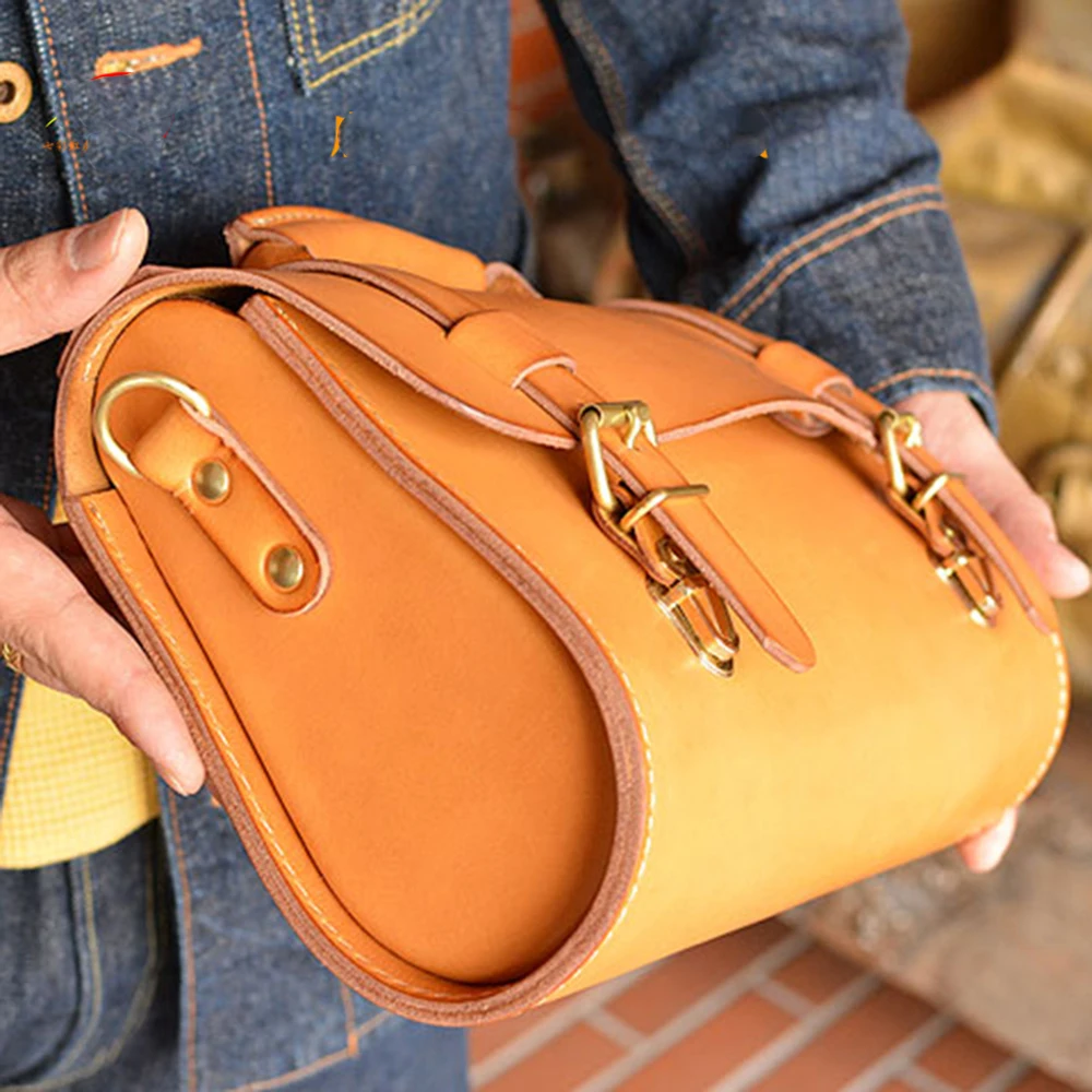 DIY Leather Craft Shoulder Bag Handbag Die Cutting Kraft Paper Sewing Pattern Hollowed Stencil 26x20x10cm