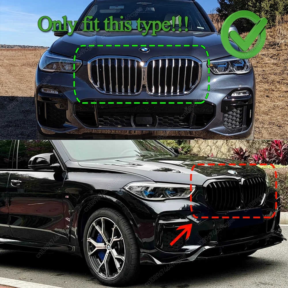 BMW X5 G05 M50i M50d xDrive30d 40i 40d 45e 프리-LCI 2018-2023 싱글 라인 스타일 블랙 레이싱 그릴 튜닝 프론트 어퍼 그릴