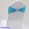 Wedding Decoration Spandex Chair Sash Bow Tie Bands Knot With Love Heart Buckle Stretch For Hotel Birthday Party Banquet Event 5