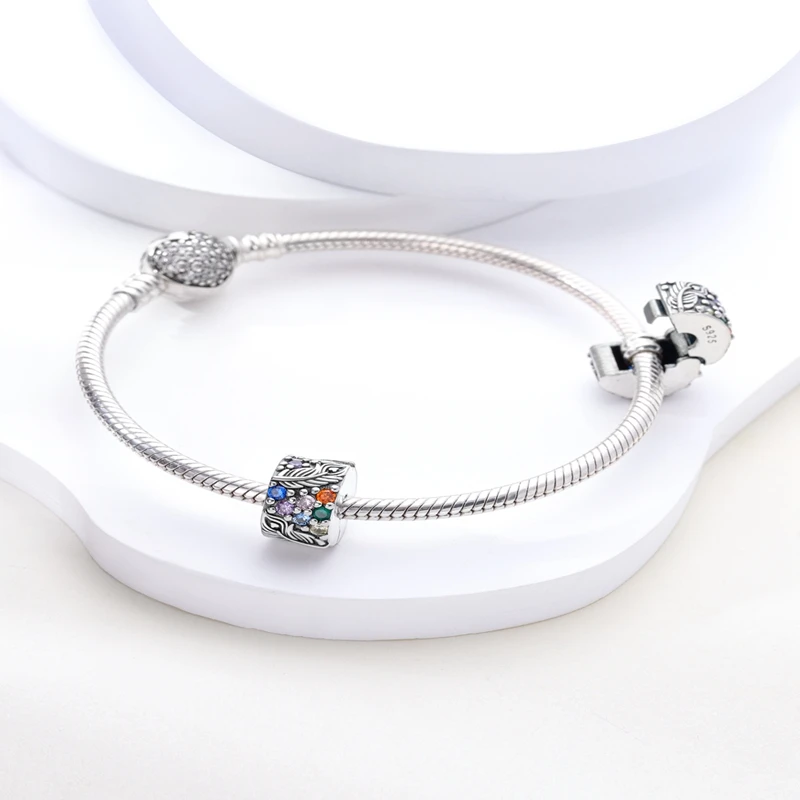 Silberne Clips aus 925er-Sterlingsilber, Sterne, Mond, Sonne, Gänseblümchen-Clip-Charms, Schmetterling, Sicherheitskette, passend für Original-Armbänder, DIY-Schmuck, Geschenke – Detail 30