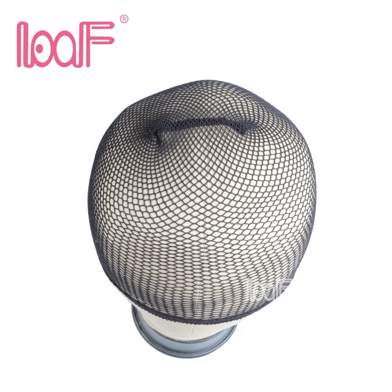 LOOF 2 piece Unisex High Stretchable Elastic Fishnet Wig Making Caps For Wig Snood Mesh Hair Weaving Nylon Hairnets