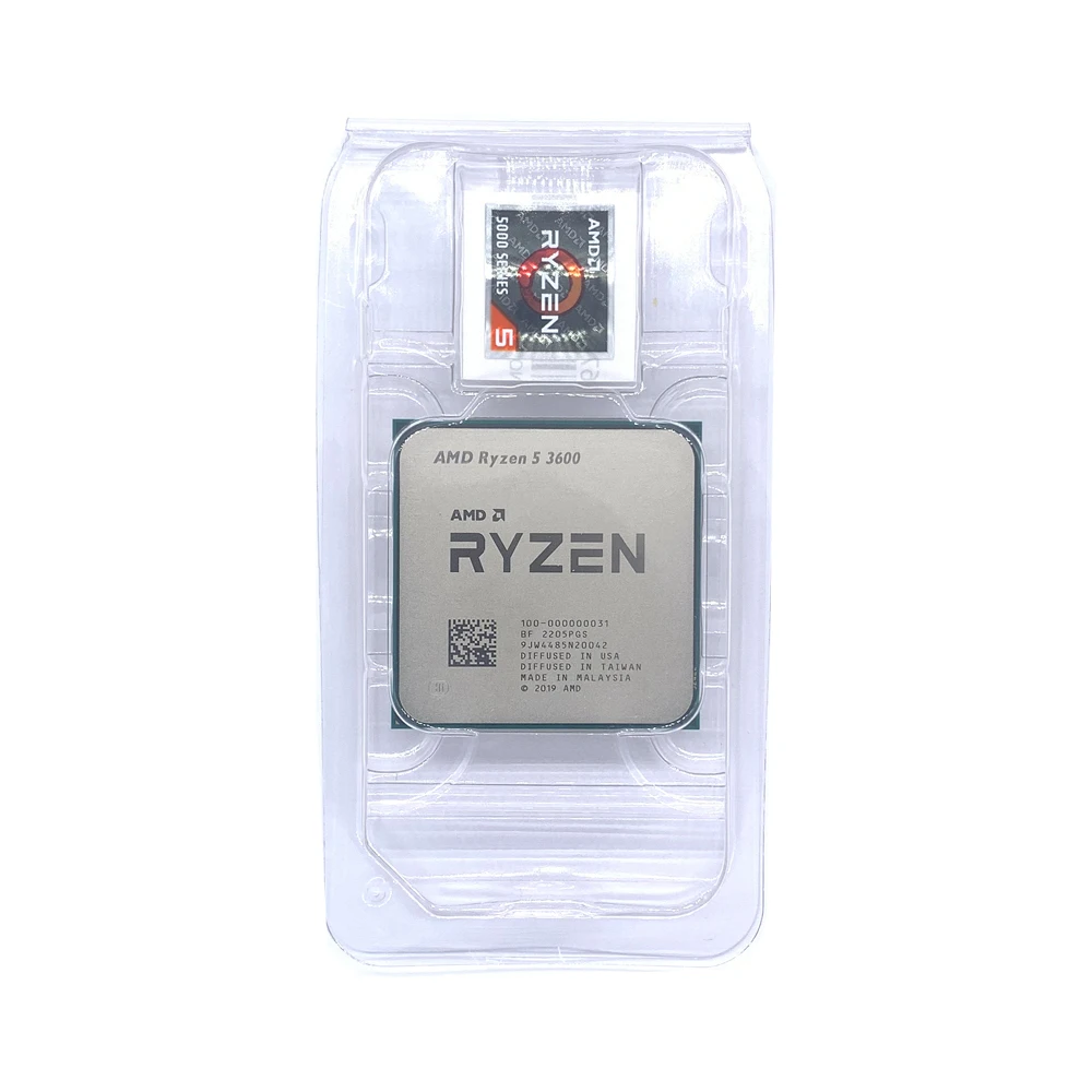 AMD Ryzen 5 3600 R5 3600 3.6 GHz Six-Core Twelve-Thread CPU Processor 7NM 65W L3=32M 100-000000031 Socket AM4 No Fan