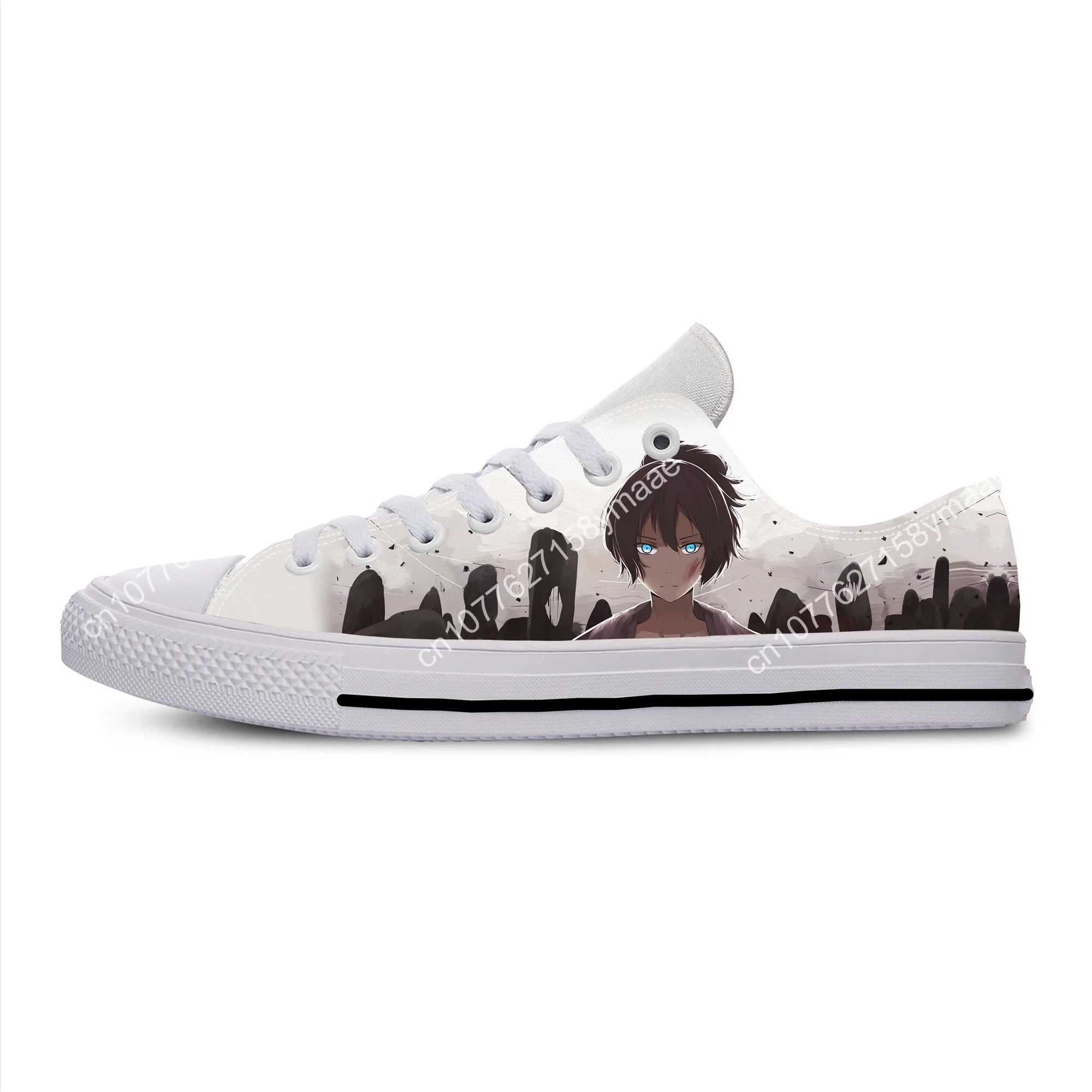 Hot Cool Summer Japanese Manga Cartoon Noragami Yato Fashion Casual Latest Shoes Low Top Men Women Sneakers Classic Board Shoes