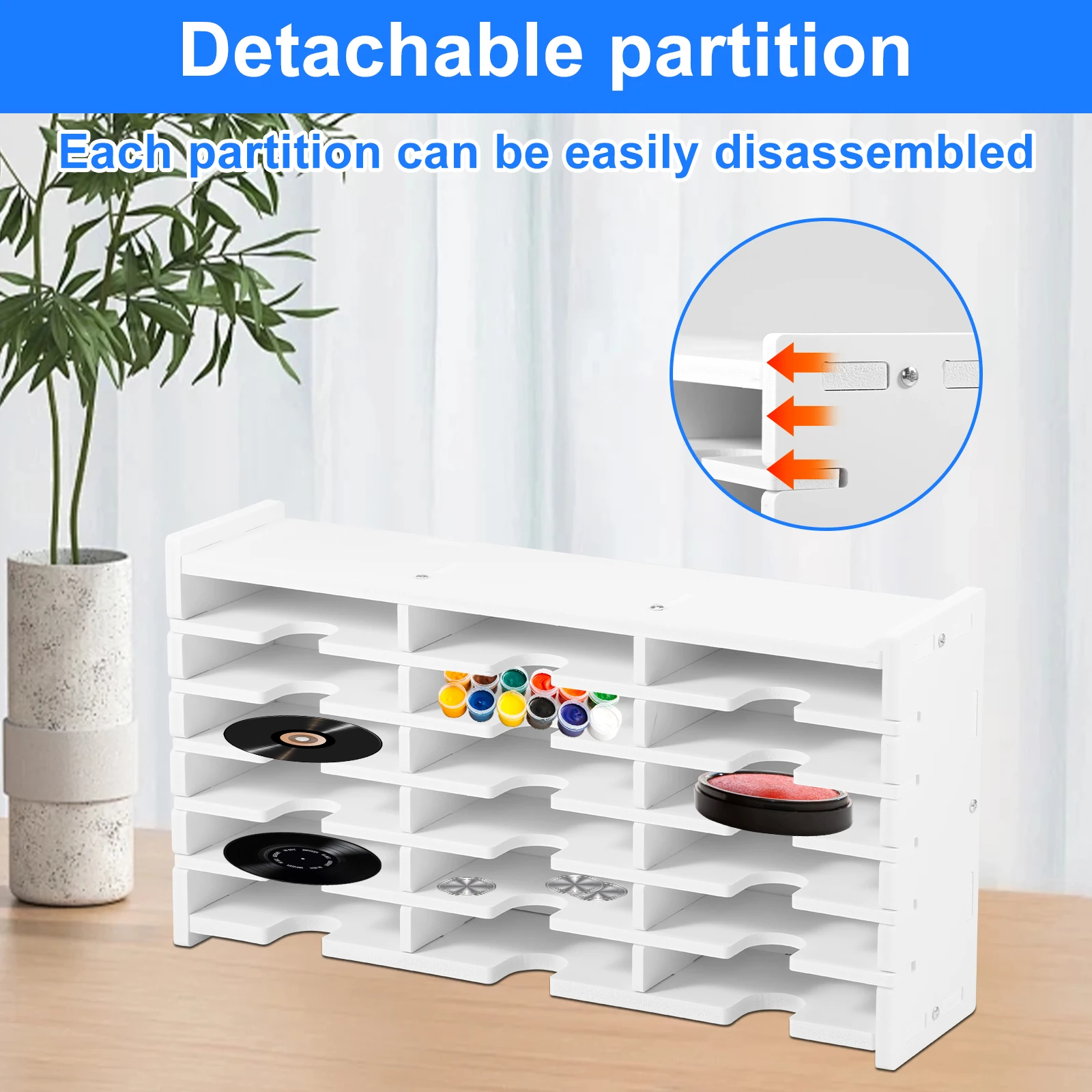 Stamp Pad Storage Organizer Versatile Large Capacity Slim Easy to Maintain Ink Pads Painting Tray Rack Slots Ink Pad Holder