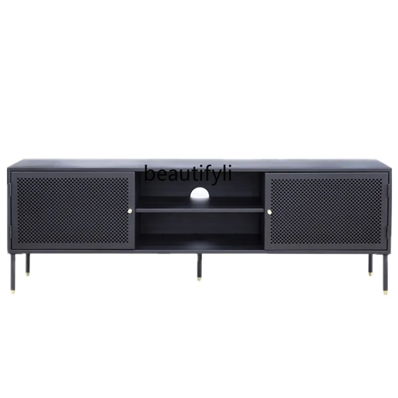

Nordic Wrought Iron TV Cabinet Simple Modern Living Room Display Cabinet American Small Apartment Home Locker furniture