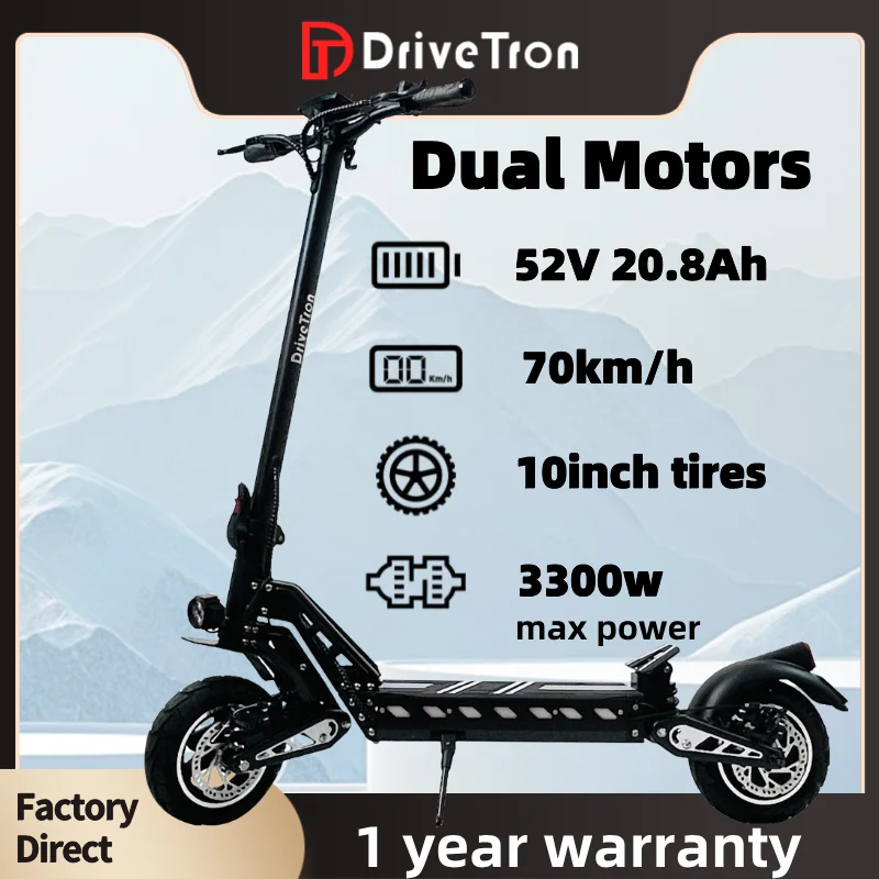 Electric Scooters For Adults 52v Powerful Electric Scooters kirin 2 80km scooter Scooter 70 kmh Off-road Double Motor
