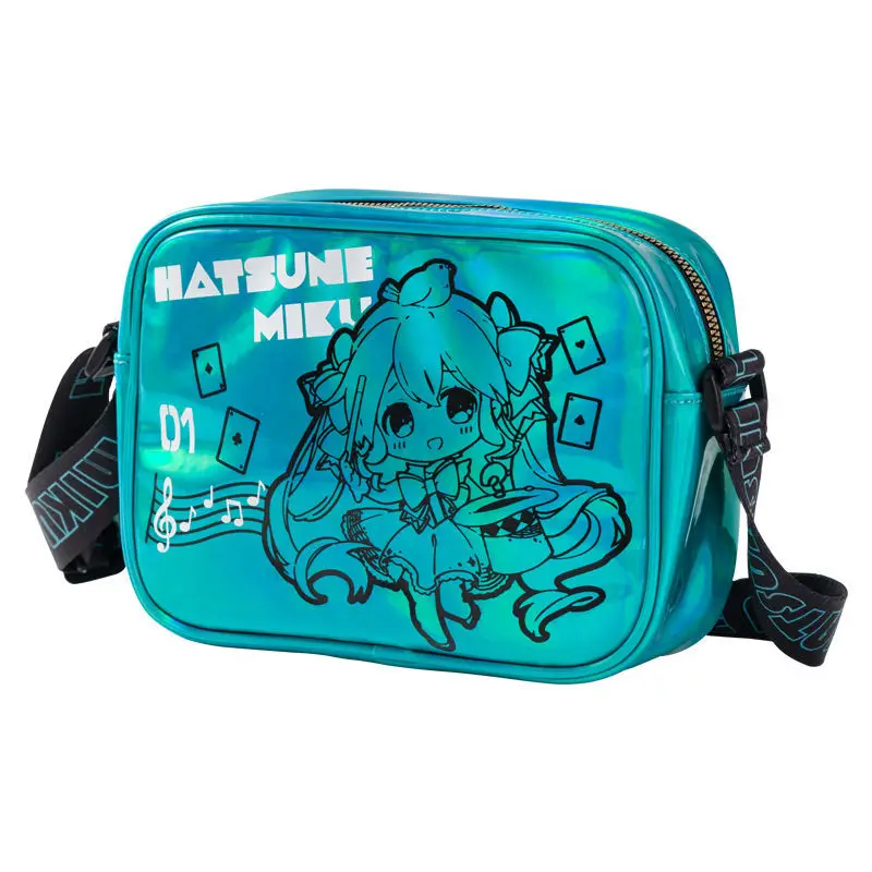 

Genuine Hatsune Miku Shoulder Messenger Bag Laser Print Large Capacity Strap Satchel Anime Bags for Men and Women Moeyu Gifts
