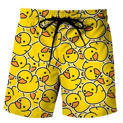 Beach Shorts Fashion 3d Print Animal Duck Men Summer Sports Swimming And Surfing Beach Trousers Quad Quick Dry Retro kids Pants