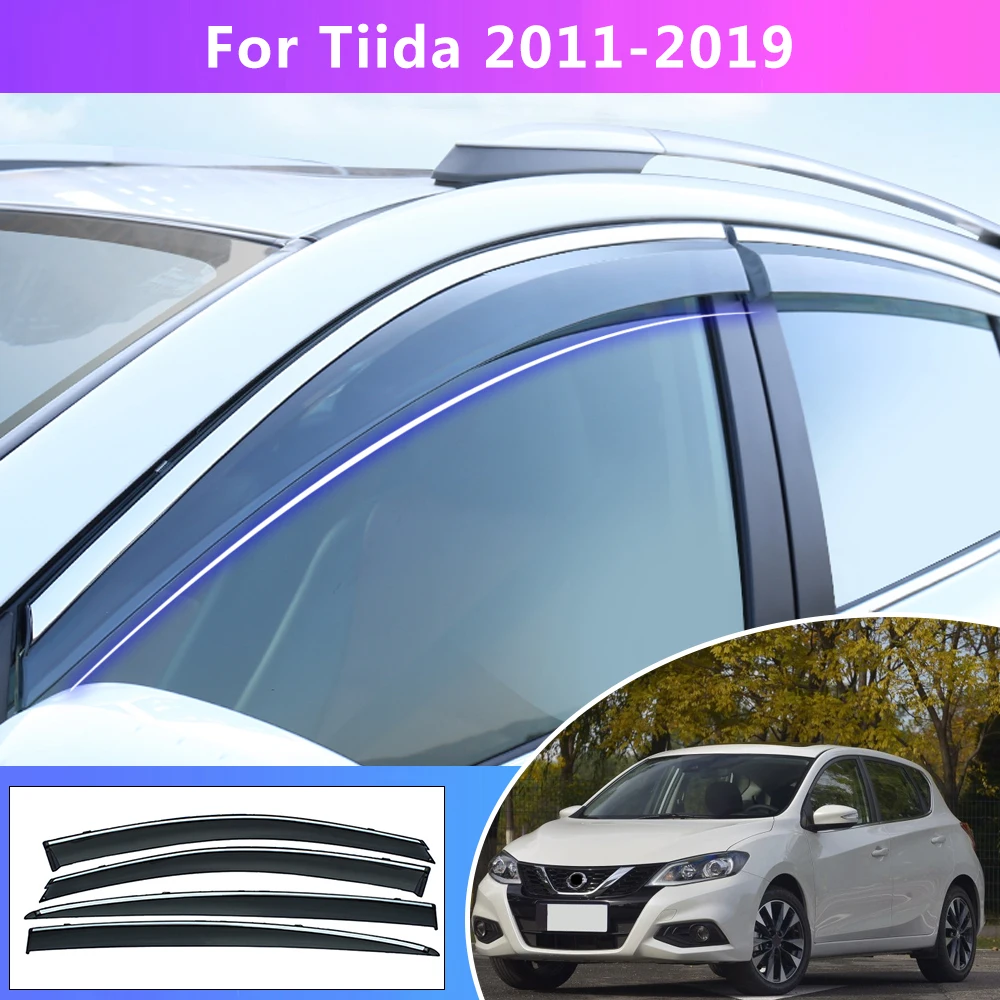 

4 шт., солнцезащитный козырек для хэтчбека Nissan Tiida C12 C13 2011-2019