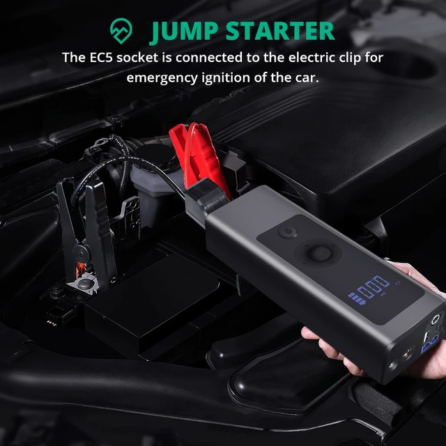 4 In 1 Auto Starthilfe Power Bank Air Kompressor Inflator Pumpe 20000mAh  Tragbare Power Station Auto Batterie Ladegerät booster - AliExpress