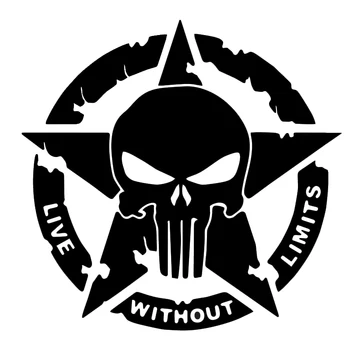 Horror Skull Live Without Limits Sticker 1