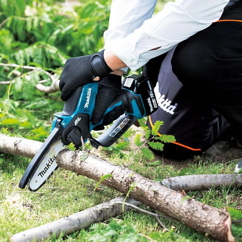 Makita DUC150 18V 리튬 이온 LXT 브러시리스 전정톱, 야외 목재 트림 슬라이싱, 조정 가능한 고성능 전동 공구, 150mm