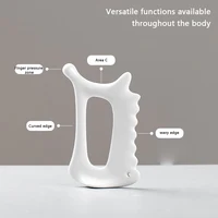 White Ceramic Scraping Board Facial Guasha Handheld Full Body Universal Type Acupoint Massager Lymphatic Drainage Massager 2