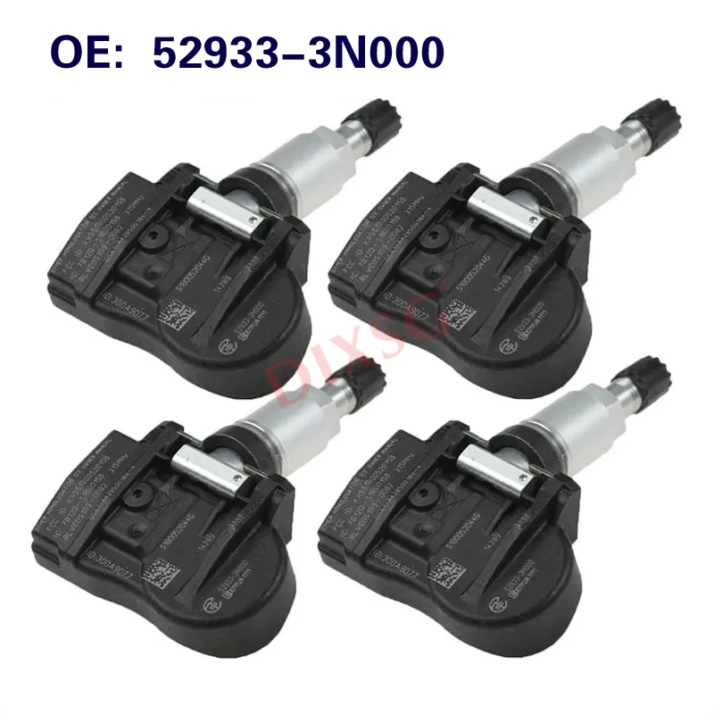 4Pcs 52933-3N000 TPMS Sensor 315Mhz 529333N000 Tire Pressure Monitor Sensor For 2012 2013 2014 2015 HYUNDAI ACCENT KIA