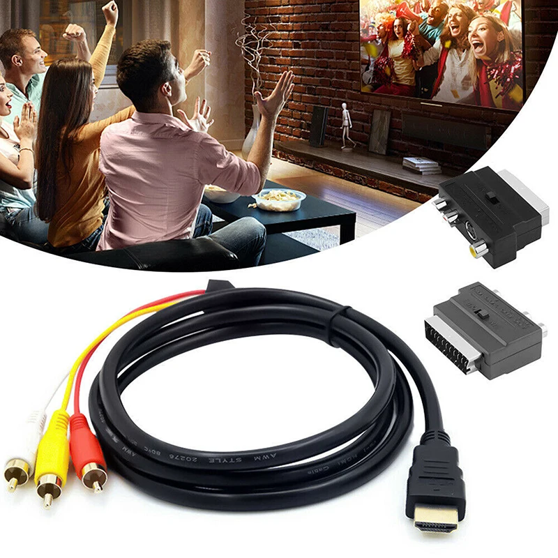   Hdmi-3Rca Scart  ̺ ȣȯ 1.5M Hdmi-ȣȯ Male S--3 Rca Av  ̺
