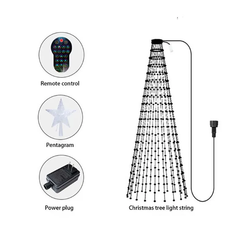 Smart 5Ft Christmas Tree Lights with Remote Control