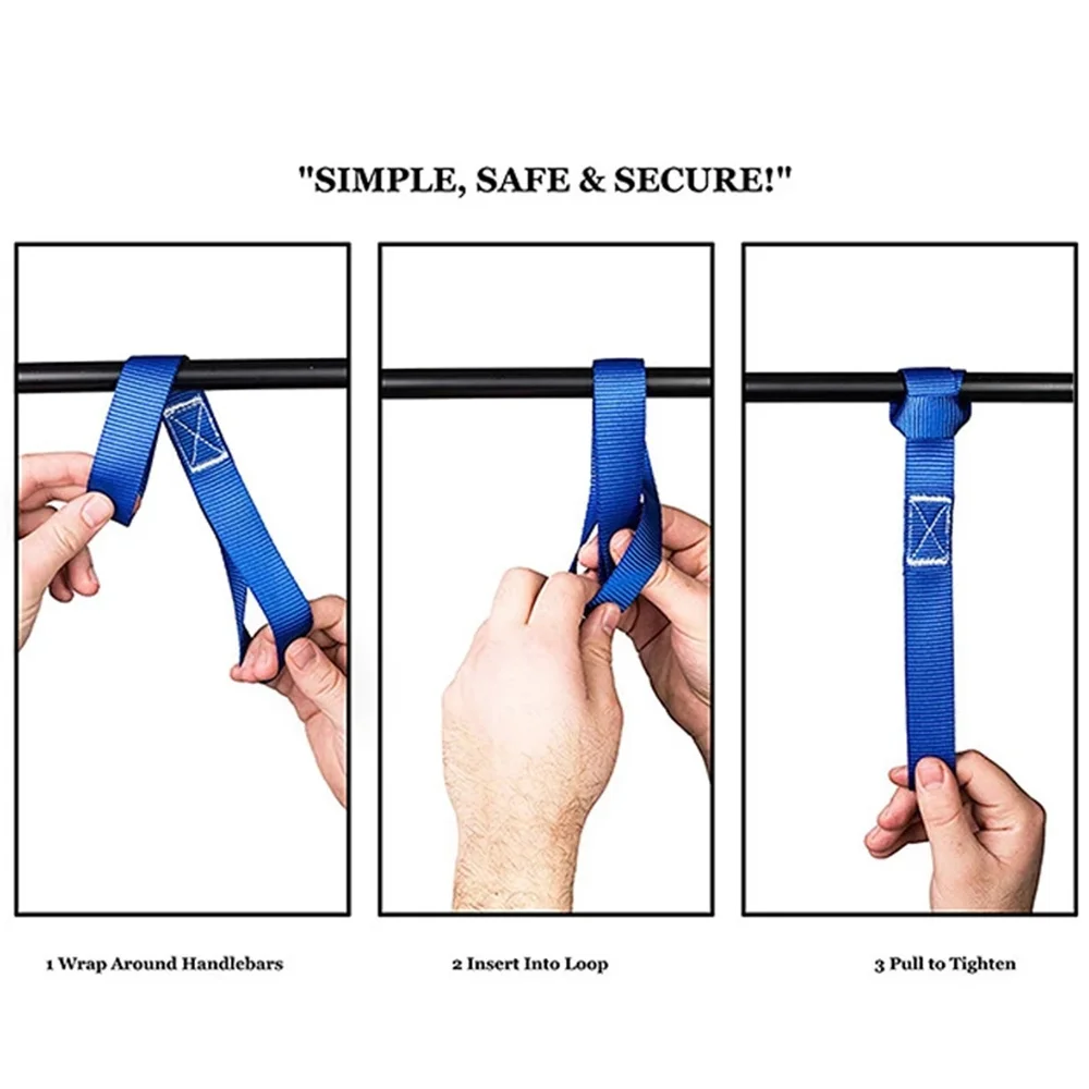 Mutipurpose 4Pcs Motorbike Hanging Tie Downs Soft Straps Luggage Straps Hook strap Loops
