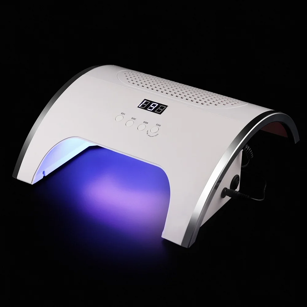 2-IN-1 Nail Dust Collector And Nail Drying Lamp 80W Dust Extractor Nails Art Manicure Vacuum Cleaner Gel Polish Dryer