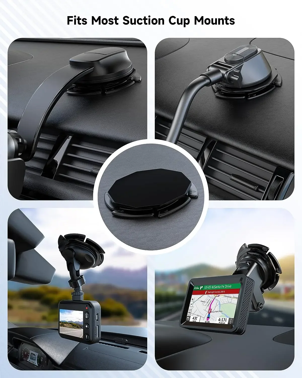 Compact Low Profile Dashboard Mounting Disc