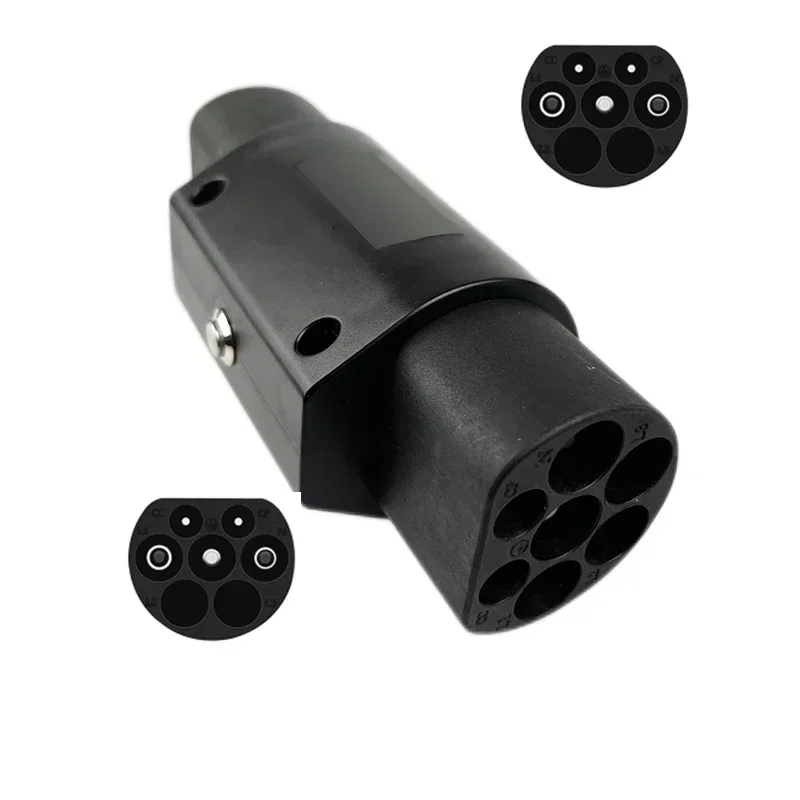 EV Charging Adapter Type2 to GBT Adapter 7.2kw 22kw Compatible with Type 2 Charger for Electric Cars with Chinese GB/T Charging Socket