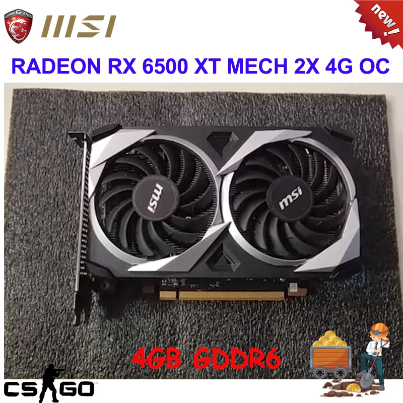 MSI AMD Radeon RX 6500 XT MECH 2X OC 4 Go GDDR6
