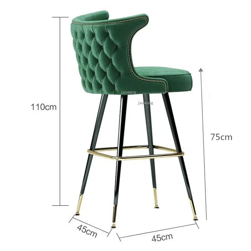 American Style Solid Wood High Feet Bar Chair Minimalist Lounge Chair Nordic Creative Fashion Modern Home Kitchen The Bar Stool