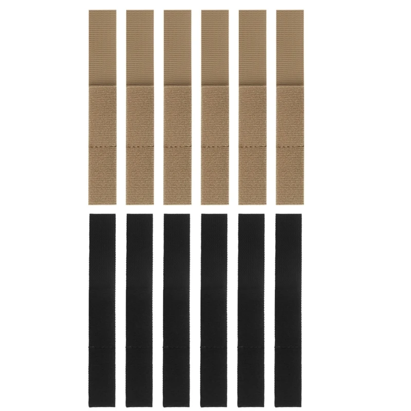 

6 шт. кабельные стяжки для охотничьего жилета на открытом воздухе, самоклеящиеся кабельные ремни, аккуратная петля для кабеля,