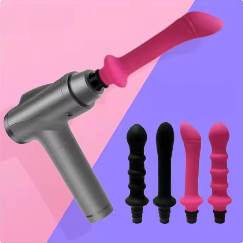 Fascia Gun Silicone Massage Head Adult Product Modified Replacement Head Adult Toys Sex Dildo Vibrator Consolador for Female