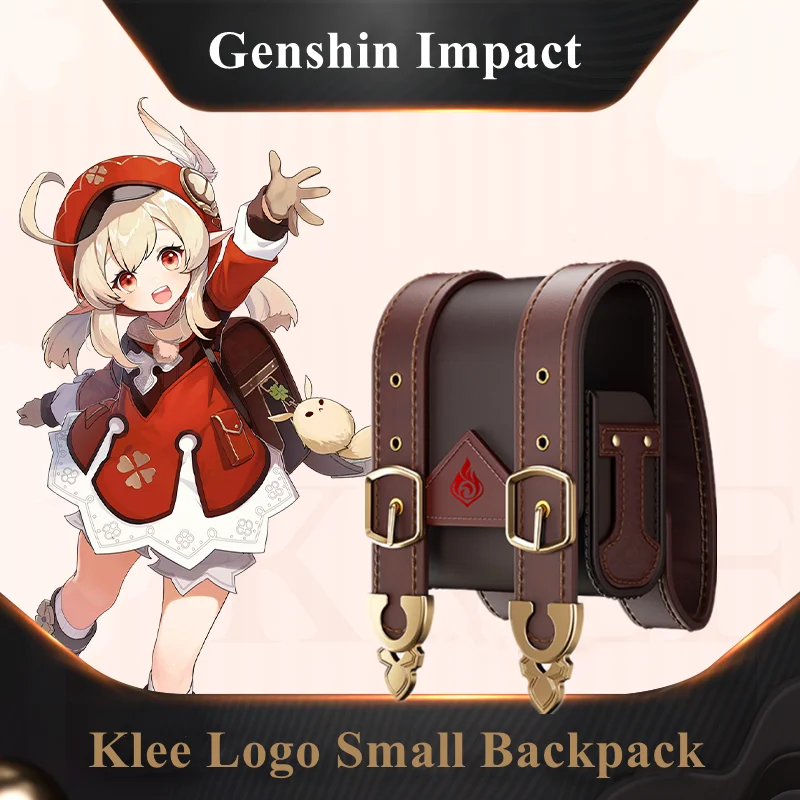 

Genshin Impact klee small school bag wireless bluetooth earphone case leather case klee Dress up props cute pendant keychain