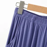XL to 8XL Modal Pocket Loose Pants Spring summer Casual Wide Leg Pants solid color High Elastic Large size Trousers Homewear - Image 5