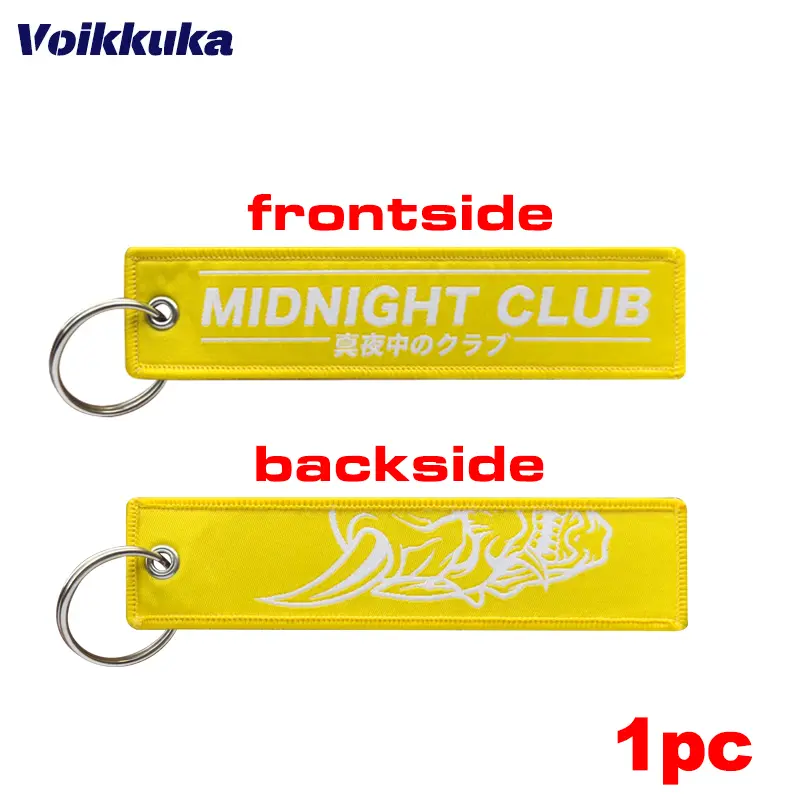 1Pc/2Pcs/3Pcs Set Sale Red Tag Midnight Club Oni Mask Both Sides Embroidery Patterns Funny Keychain Motorcycle Wholesale - Image 9