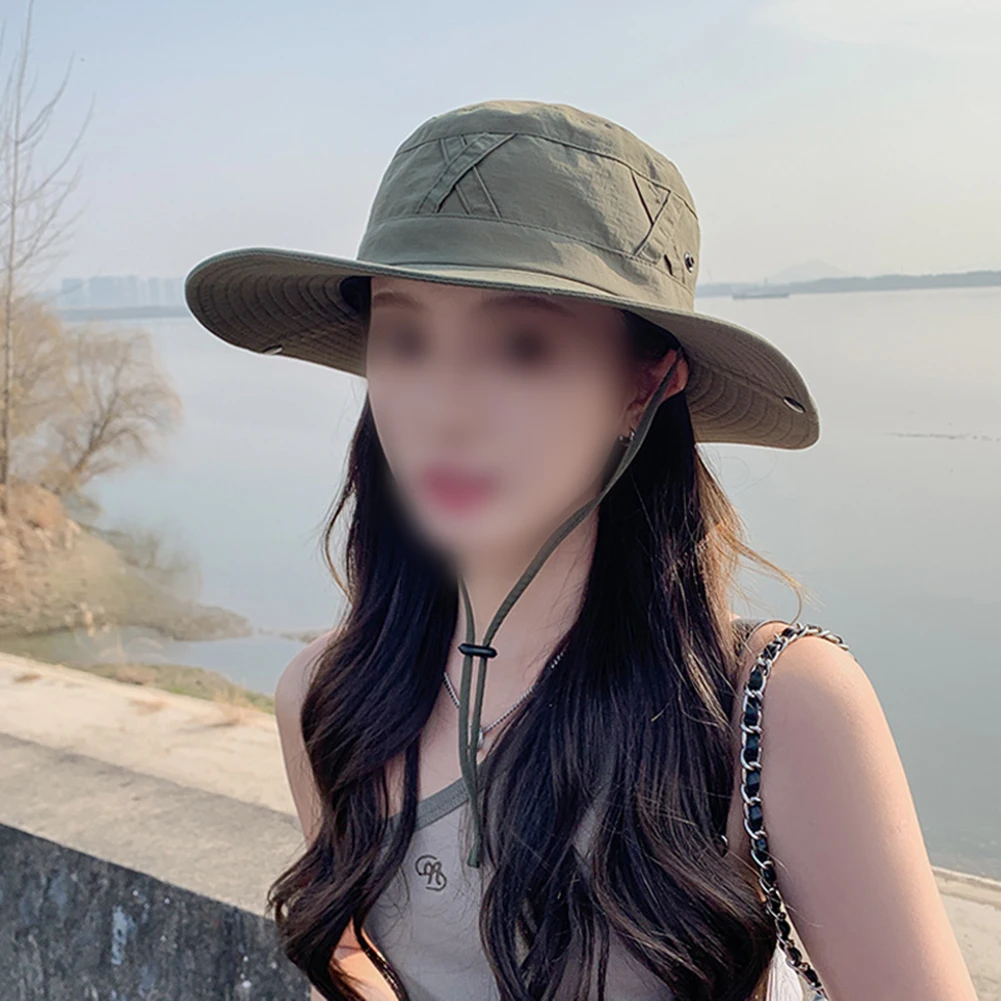 

Brand New Fisherman Hat Head Wear Fishing Large Brim Spring Summer Sun Protection Sunshade Comfortable For Women