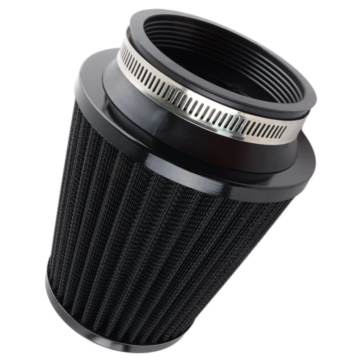 thumbnail image 2 of 3 Inch Red High Flow Air Intake Cone Filter - 76mm, Universal Fit With O-Ring 2 of 14