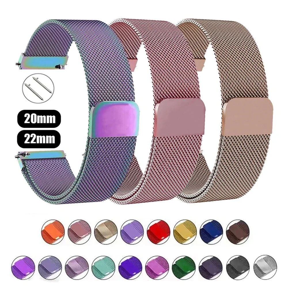 Sleek Stainless Steel Milanese Magnetic Bracelet Strap