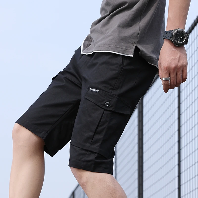 Men Classic Tactical Shorts Windproof  Multi-pocket Short Pants Male Outdoor Hunting Fishing Military Cargo Shorts Khaki Black best casual shorts for men