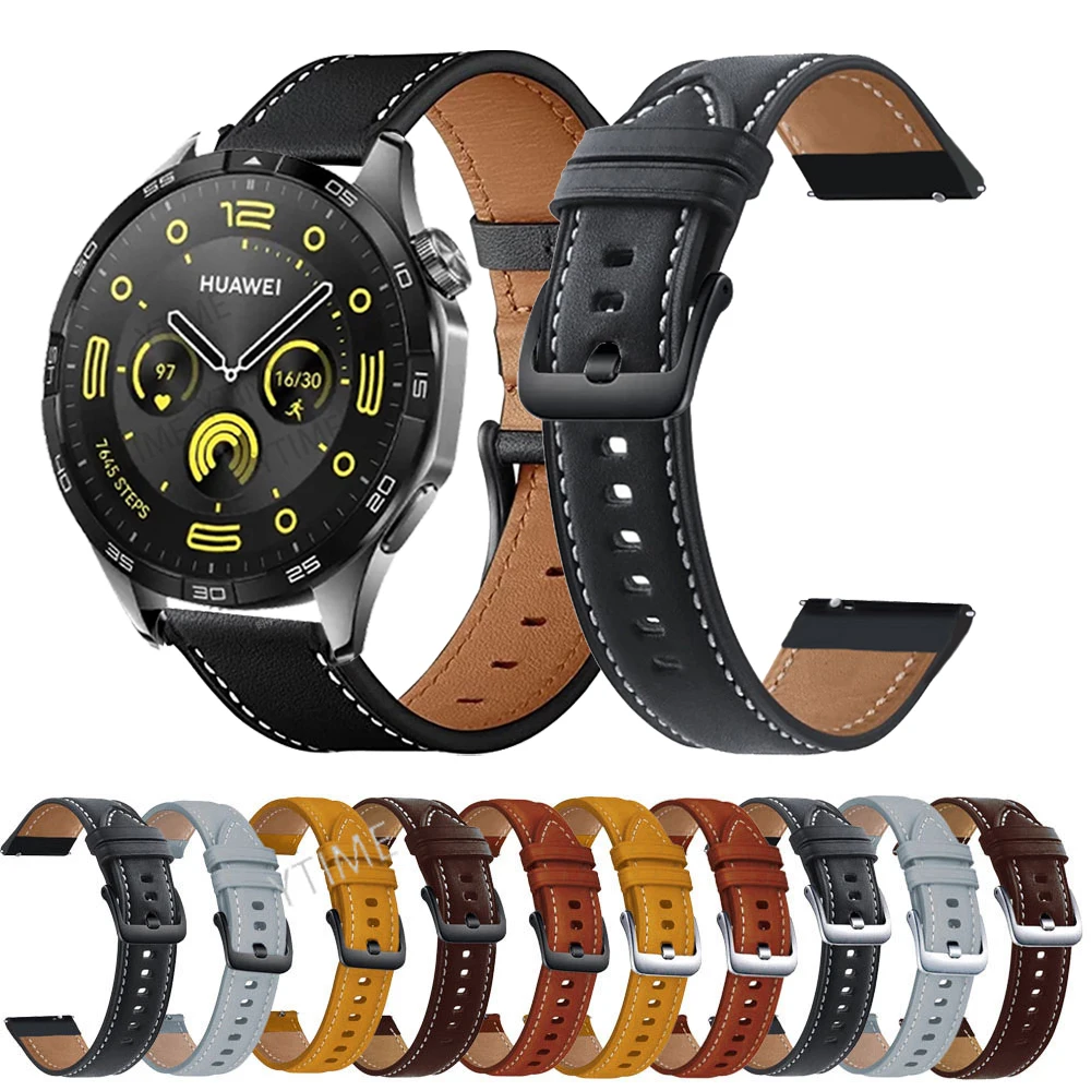 Premium Leather Watchband - 22mm Replacement Strap