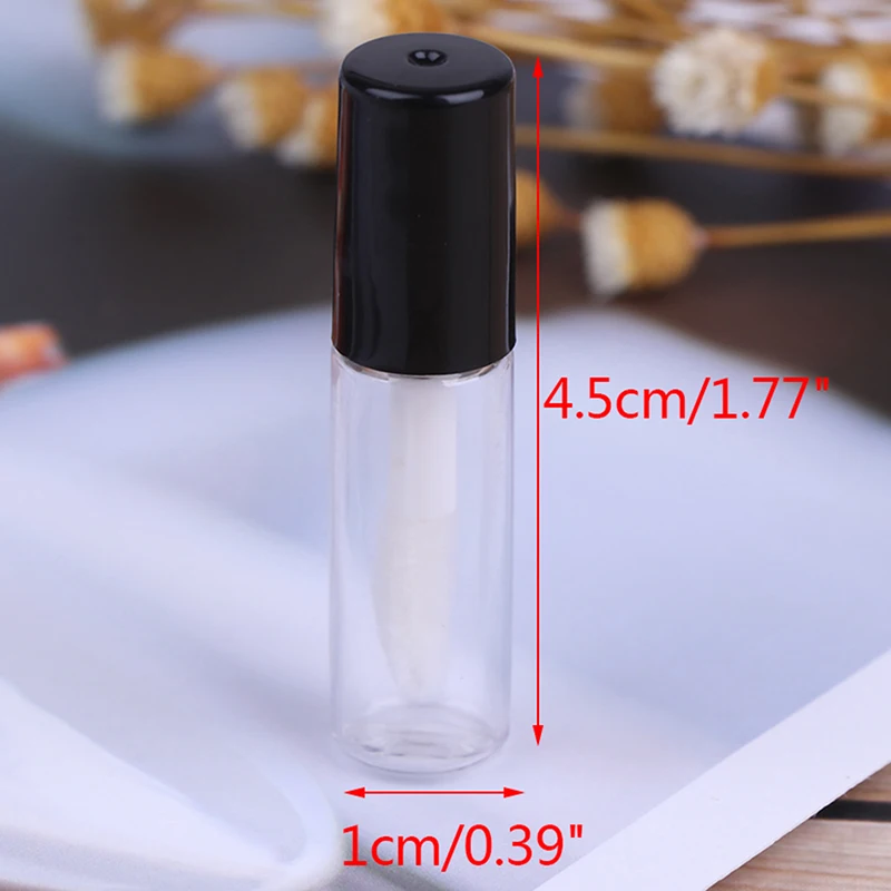 10PCS/Lot Empty Transparent PE Lip Gloss Tubes Plastic Lip Balm Tube Lipstick Mini Sample Cosmetic Container cosmetic sample container
