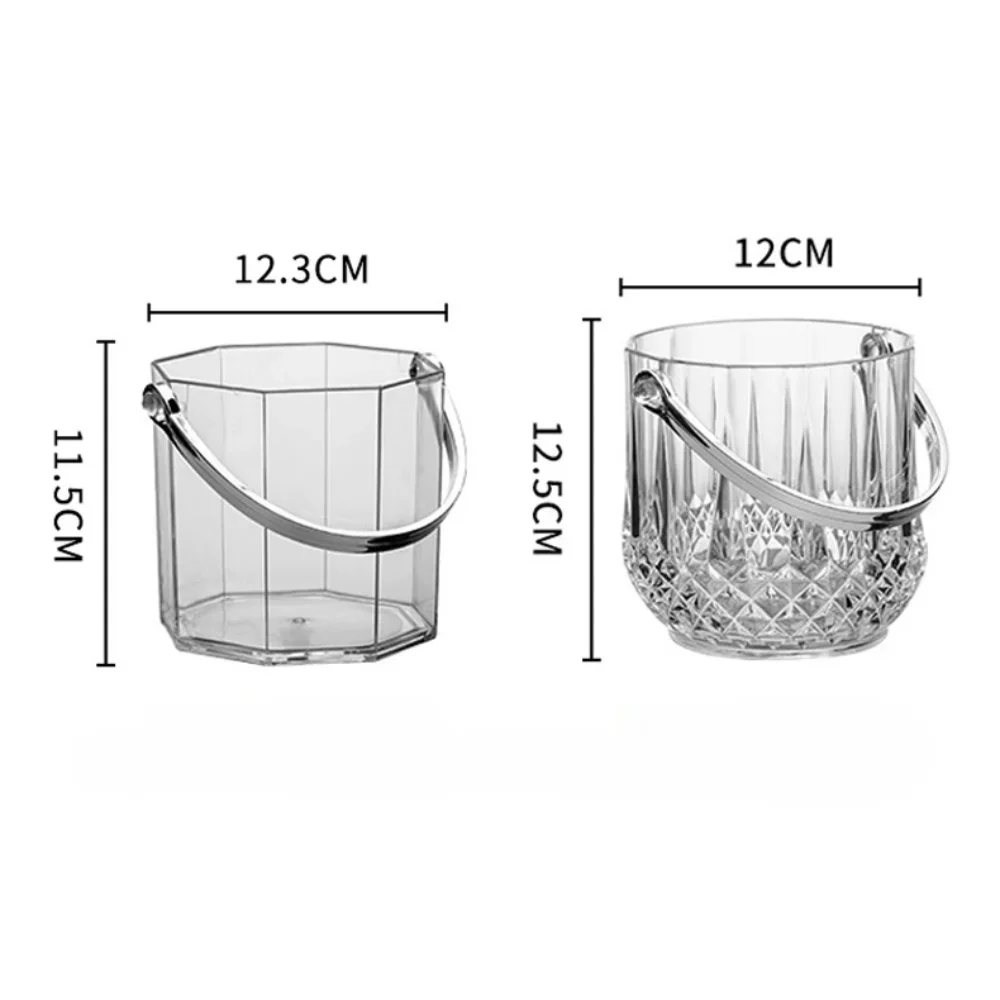 Japanese style glass ice bucket bartender champagne bucket Bar with ice clip