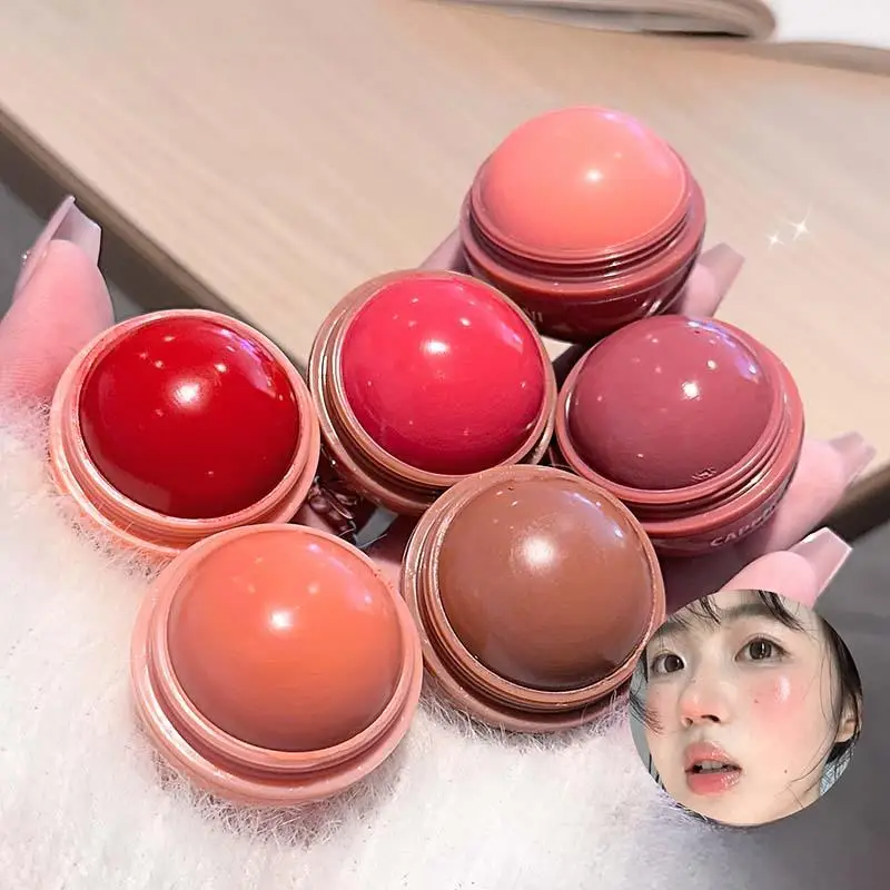 Blush Ball Cappuvini Vitality Juicy Natural Rosy Long-Lasting High Color Blusher Cream Face Makeup Rouge