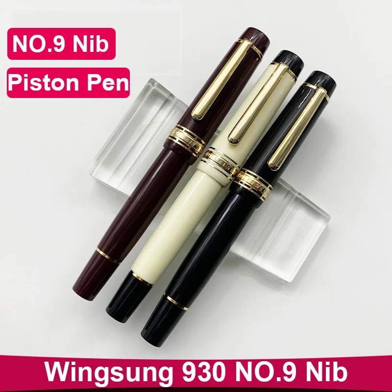 WingSung/JUNLAI ラージ 930 樹脂ピストン万年筆 N0.9 Iraurita