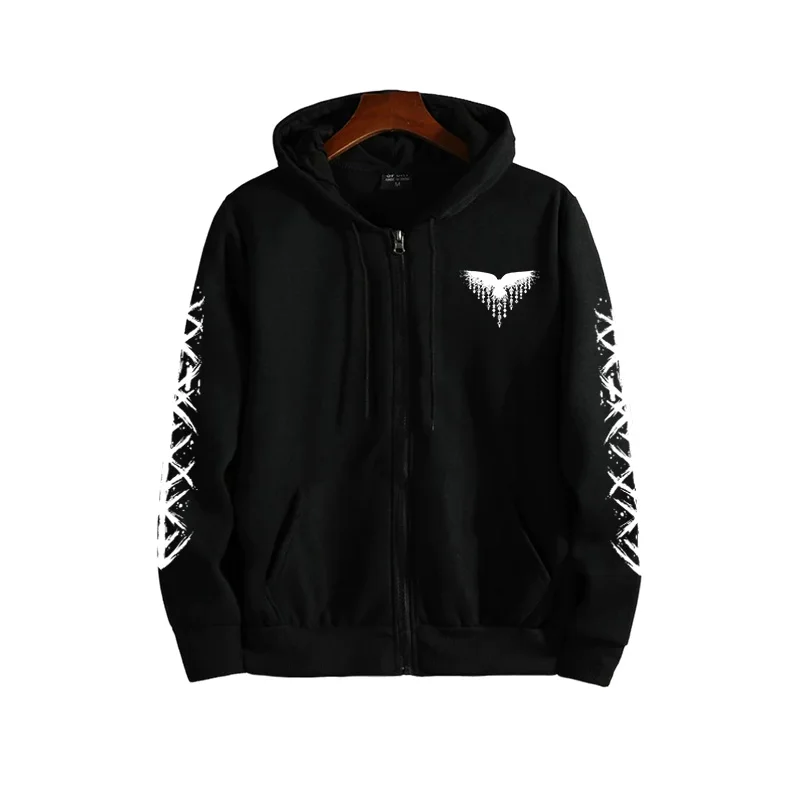 Herbst Winter Lässige Mode Outwear Mantel Trendy Herren Zipper Hoodies Hohe Qualität Mit Kapuze Langarm Sweatshirts – Detail 7