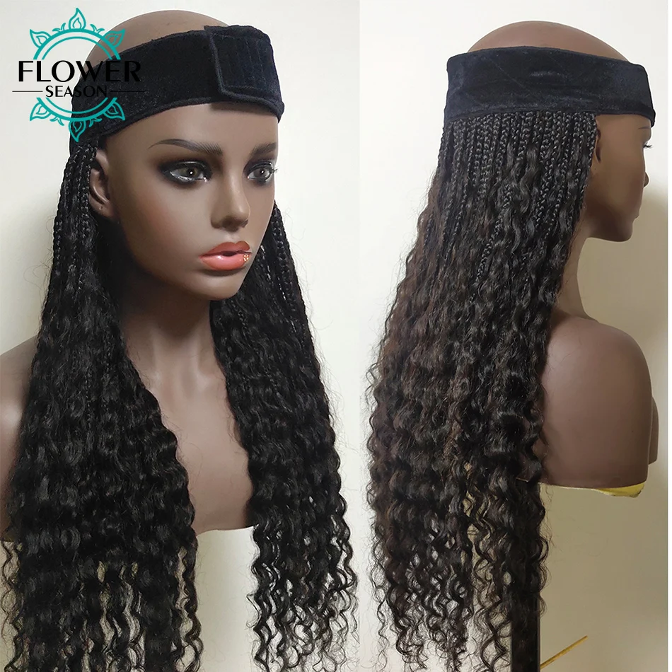 Boho Boho Boho Boho Boho Band 브레이드 헤어 익스텐션, 흑인 여성용 자연스러운 색상, 곱슬 머리 끝