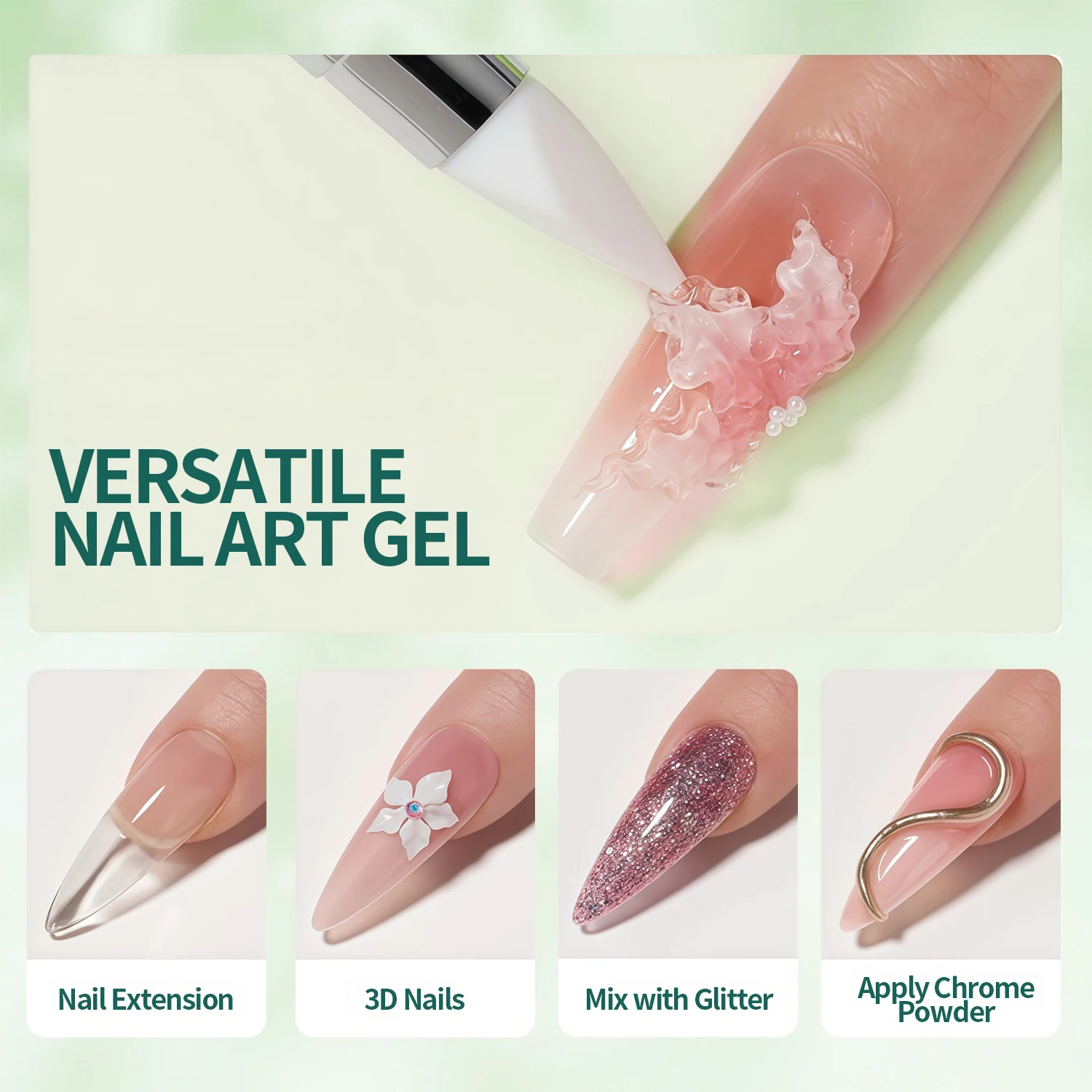 Nailpop No TPO/HEMA Gel di estensione non appiccicoso per unghie Art Manicure Scolpire LED UV Polimerizzazione Modelli personalizzati facili da usare Arte fai da te - immagine 4