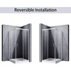 Corner Shower Enclosure 36. D. X 36. W. X 72. H, Double Sliding Shower Door with 1/4 in. Corner Shower 4