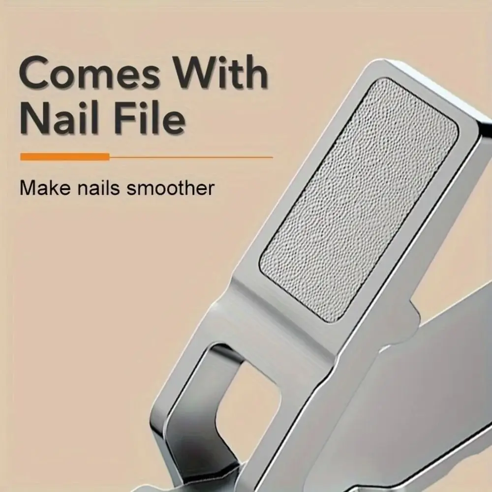 Ergonomic Stainless Steel Manicure Cutter Wide Jaw Anti-splash Nail Clippers Durable Pedicure Tools Beauty