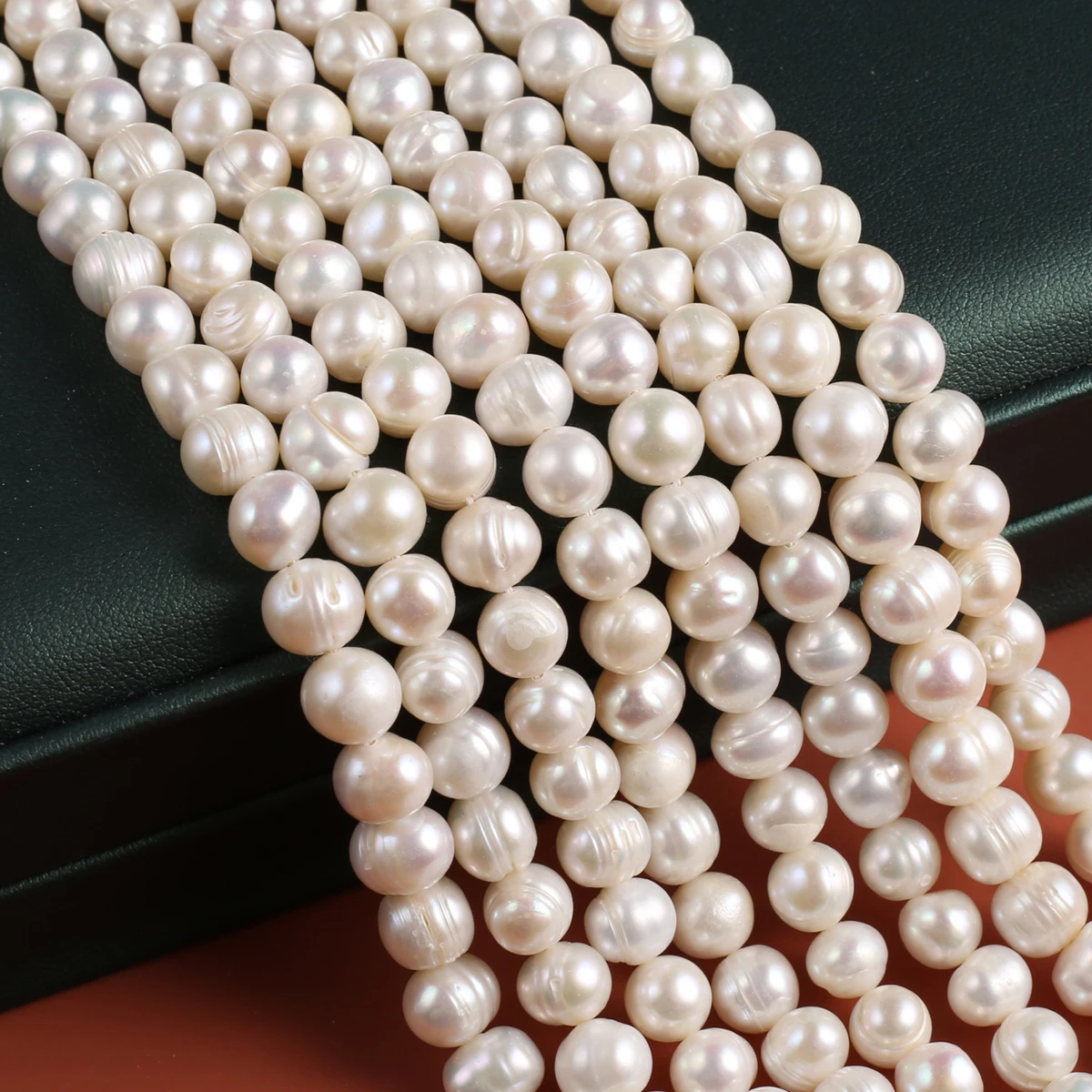 Natural Pearl Punch Bead Plump And Bursting Shape Elegant Appearance For DIY Jewelry Making Handmade Bracelet Necklace