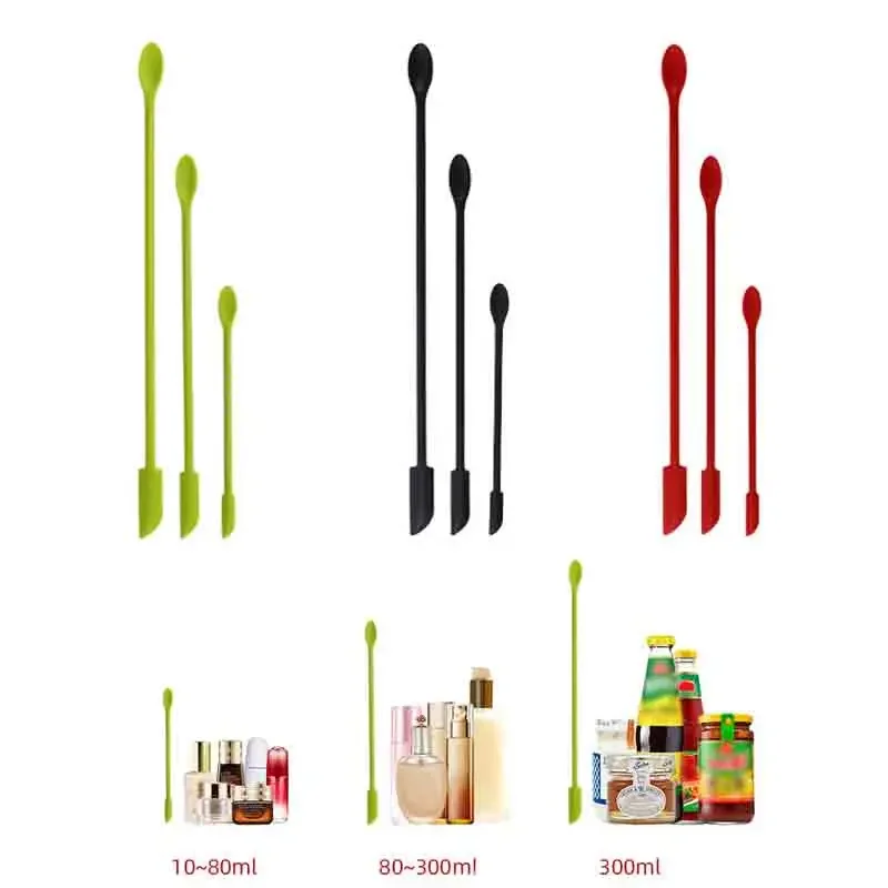 Silicone Scraper Double-head Lengthened Cosmetic Jam Deep Bottle Mini Spatula Set Makeup Tools Face Cream